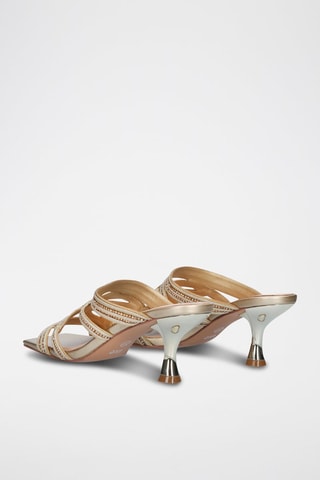 Mules à talons - Doré rose