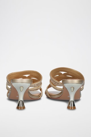 Mules à talons - Doré rose