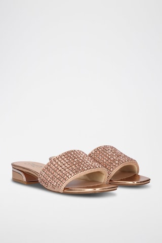 Mules à talons - Doré rose