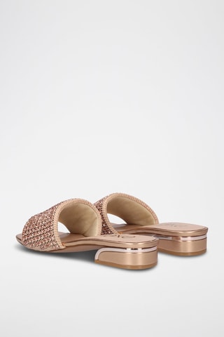 Mules à talons - Doré rose