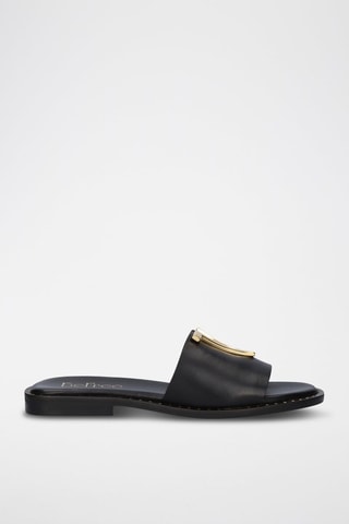 Mules en cuir - Noir