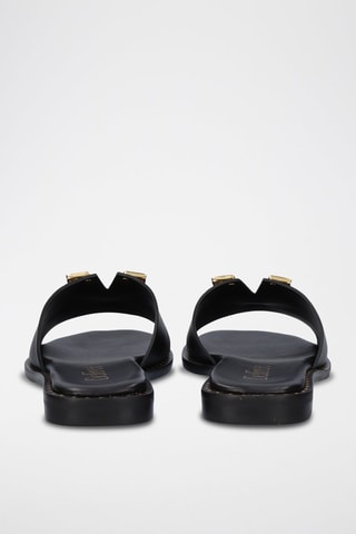Mules en cuir - Noir