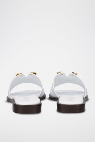 Mules en cuir - Blanc
