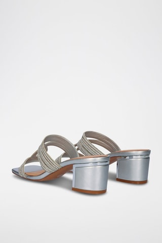 Mules à talons - Argenté