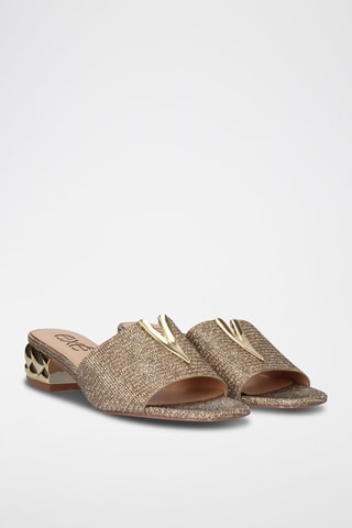 Mules à talons - Doré