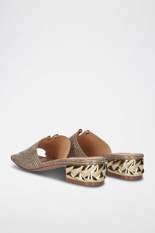 Mules à talons - Doré