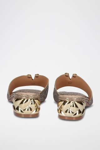Mules à talons - Doré