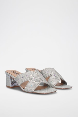 Mules à talons - Argenté