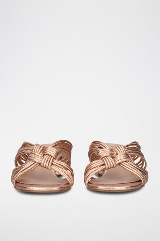 Mules à talons Katy - Doré rose