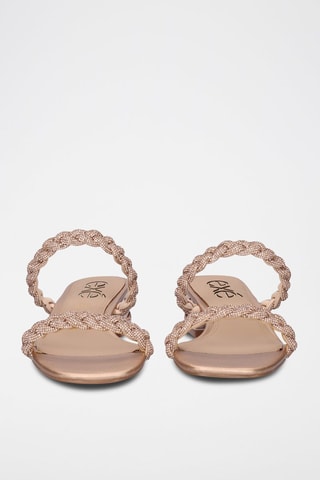 Mules à talons Katy - Doré rose