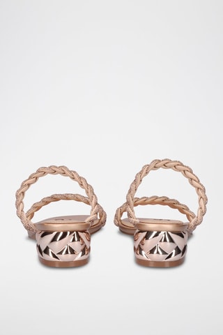 Mules à talons Katy - Doré rose