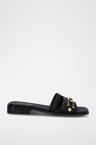 Mules - Noir et doré