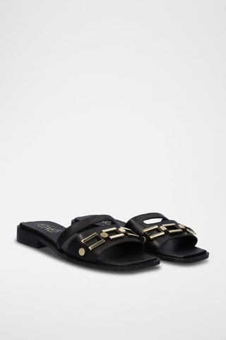 Mules - Noir et doré