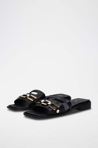 Mules - Noir et doré