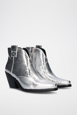 Bottines en cuir Sanse - Argenté