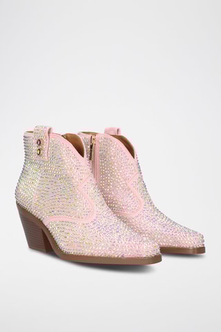 Bottines en cuir Sanse - Rose