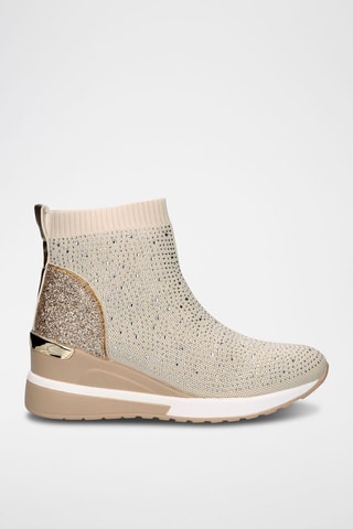 Baskets-chaussettes - Beige