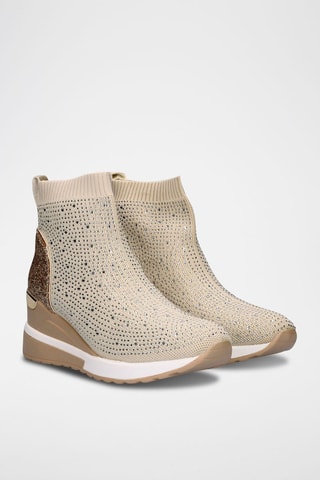 Baskets-chaussettes - Beige