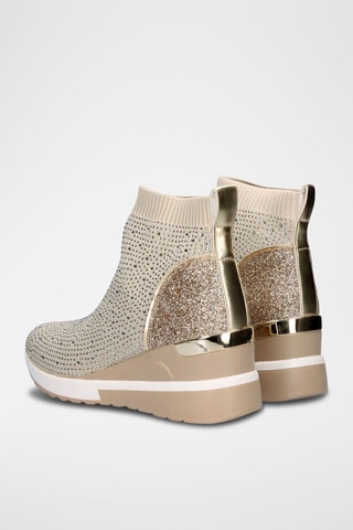 Baskets-chaussettes - Beige