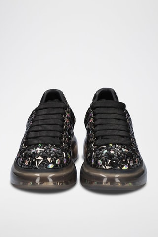 Baskets plateformes en cuir - Noir