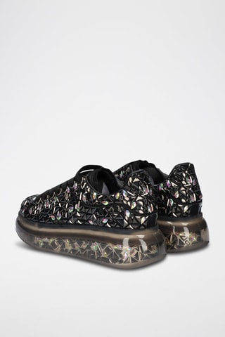Baskets plateformes en cuir - Noir