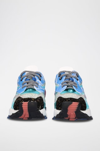 Baskets en cuir - Bleu et noir