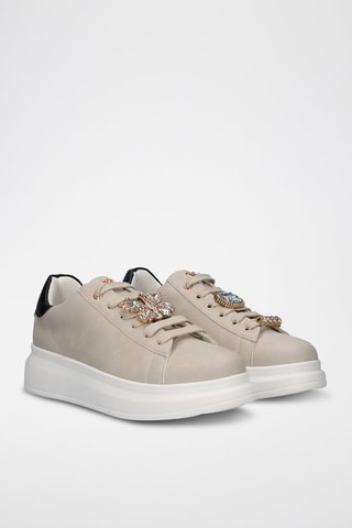 Baskets plateformes - Blanc cassé