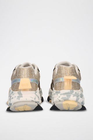 Baskets plateformes en cuir - Gris