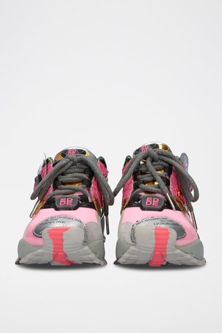 Baskets en cuir - Rose et gris