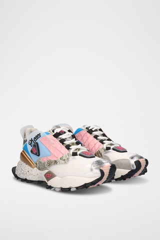Baskets en cuir - Blanc et rose
