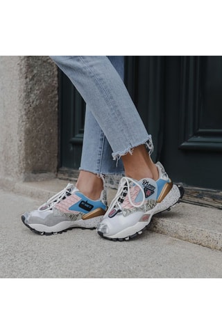 Baskets en cuir - Blanc et rose