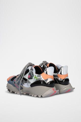 Baskets en cuir - Noir et orange