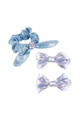 3 elásticos de cabelo Elsa - Frozen - Disney Azul-claro e malva