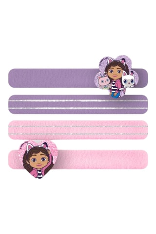 4 elásticos para cabelo Gabby e a Casa Mágica - Rosa