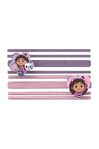 8 elásticos para cabelo Gabby e a Casa Mágica - Rosa