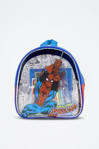 Mochila com material escolar Vingadores Marvel - 20 peças - Rosa