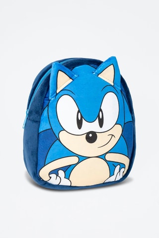 Mochila em veludo Sonic - Azul 