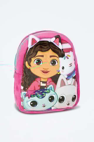 Mochila em veludo Gabby e a Casa de Bonecas - Rosa 