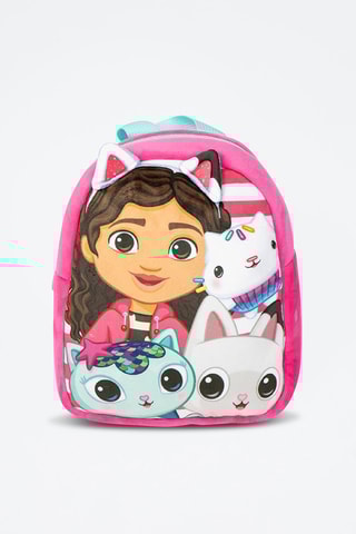 Mochila em veludo Gabby e a Casa de Bonecas - Rosa 
