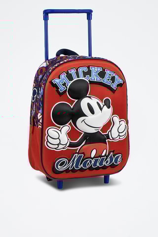 Mochila com rodas Mickey Disney - Vermelho