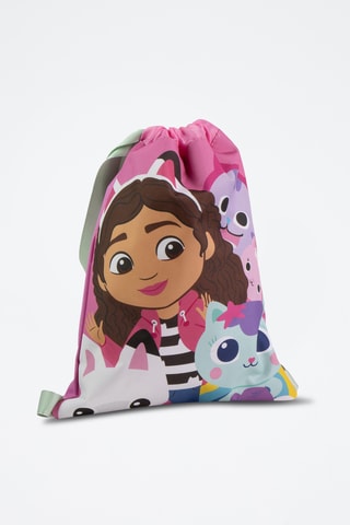 Mochila Gabby e e Casa mágica - Rosa e castanho
