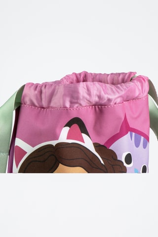 Mochila Gabby e e Casa mágica - Rosa e castanho