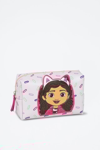 Bolsa de higiene Gabby e a Casa de Bonecas - Branco e rosa