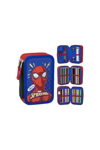 Estojo completo Homem-Aranha Os Vingadores Marvel - 43 peças - Azul-real