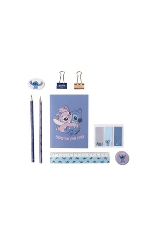 Estojo completo Lilo e Stitch Disney 12 peças - Azul-claro