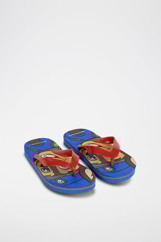 Chinelos de dedo Patrulha Pata - Vermelho e azul-marinho