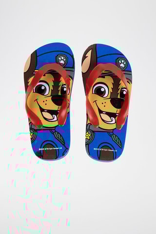 Chinelos de dedo Patrulha Pata - Vermelho e azul-marinho