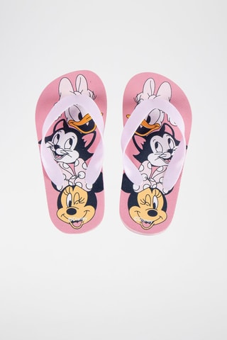 Chinelos de dedo Minnie Disney - Rosa