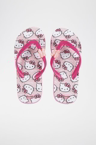 Chinelos de dedo Hello Kitty Sanrio - Rosa