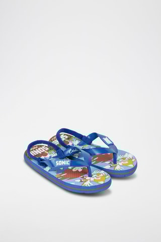 Chinelos de dedo Sonic Azul